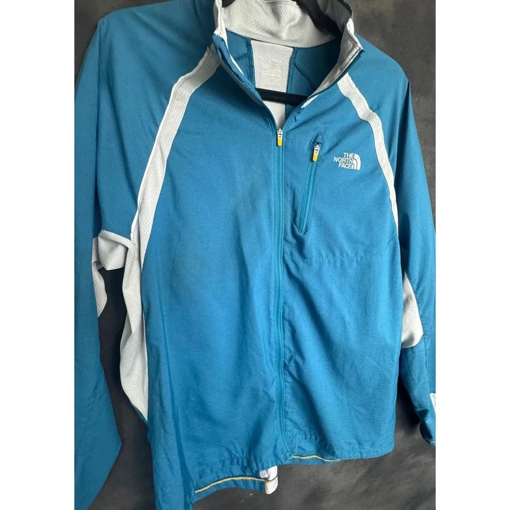 The North Face Flight Series Mens Large Blue Windbreaker Jacket Running Hiking L